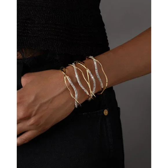 Alexis Bittar Solanales Crystal Cuff Bracelet - Champagne - 50200 - Picture 4 of 14